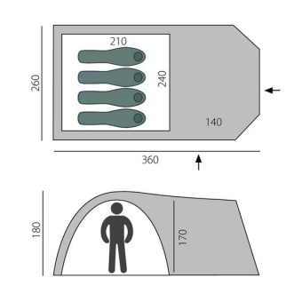 Фото Кемпинговая палатка BTrace Element 4 в магазине Турист